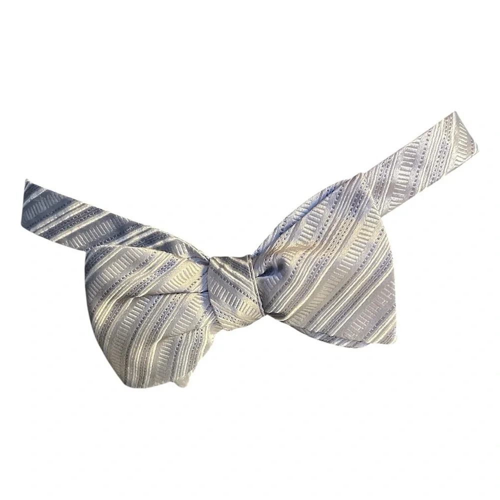 Calvin Klein Gray Patterned Bow Tie